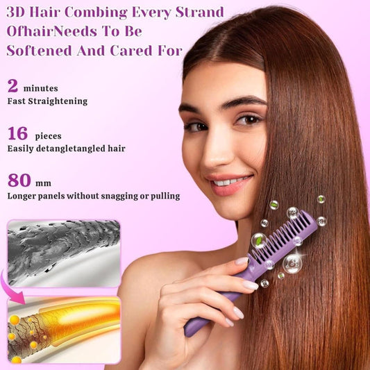Meneflix Portable Mini Hair Straightener Cordless Rechargeable Mini Adjustable Hair Straightener Hot Comb & Surprise Gift